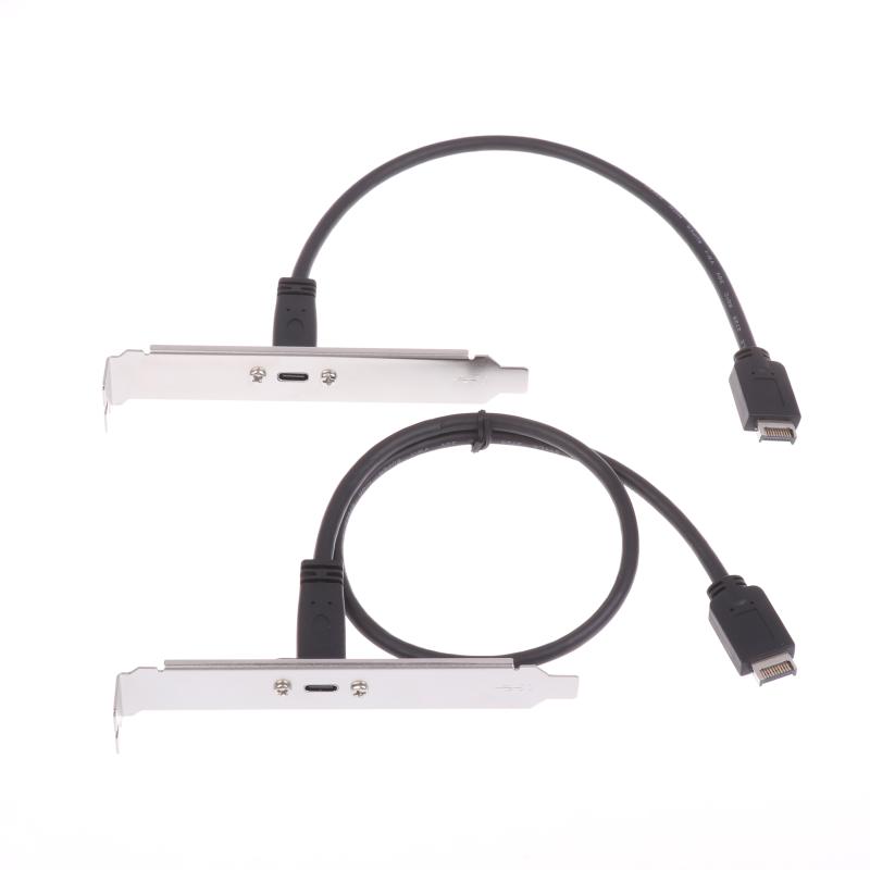 1 Stück Typ-E auf USB-C Typ C Buchse Verlängerungskabel mit Panel-Montageschraube 30/50cm USB 3.2 Frontpanel-Header