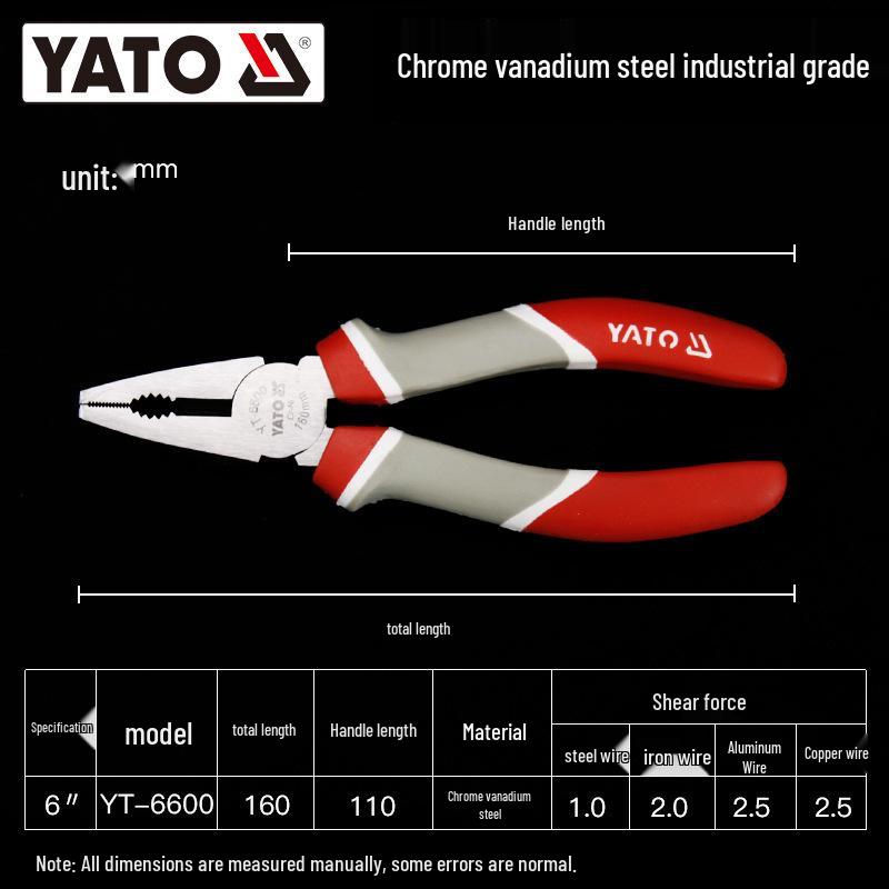 YATO Yiertuo 6  и 8  Длинногубцы, Пассатижи, Кусачки для проволоки, Заостренные клещи, Бокорезы.