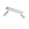 Plafonnier - NETTLIFE - Spot de plafond Nettlife - 2x GU10 - Orientable - Blanc aluminium