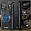 For iPhone 17 Pro Case CASEME C49 Compatible with MagSafe RFID Blocking Detachable Wallet Leather Phone Cover