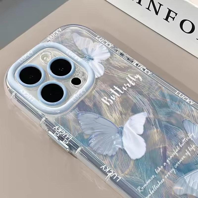 Butterfly Phone Case For iPhone 11 13 14 12 15 16 Pro Max XR X Xs 7 8 Plus SE Silicone Soft TPU Cover