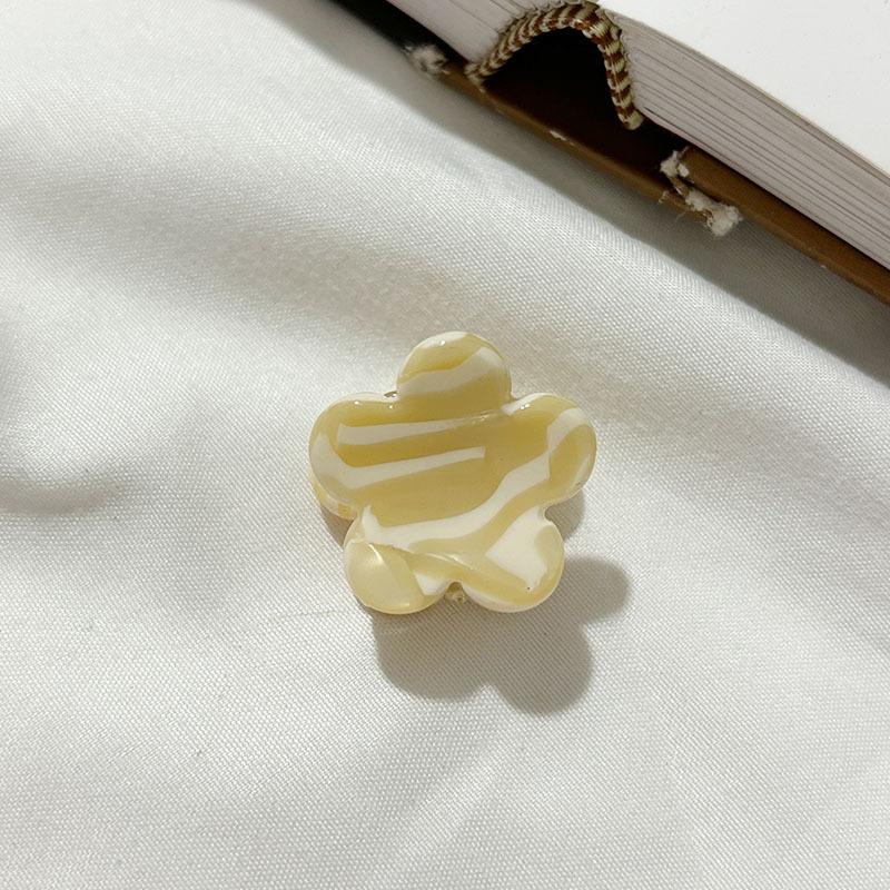 Ins  Cute 2.5cm Mini Little Flower Hair Clip Simple Cute Acetic Acid Color Magic Top Clip Side Clip Hair Accessories