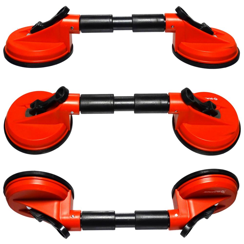Double articulated suction cup for glass 120 60 . Quatros