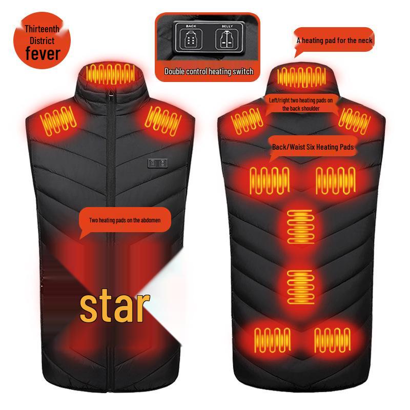 

Мужской зимний умный электрический жилет с подогревом с 28 зонами нагрева XL