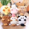 Panda Capybara Plush Keychain Animal Pendant Soft Stuffed Doll Kids Toy Gift