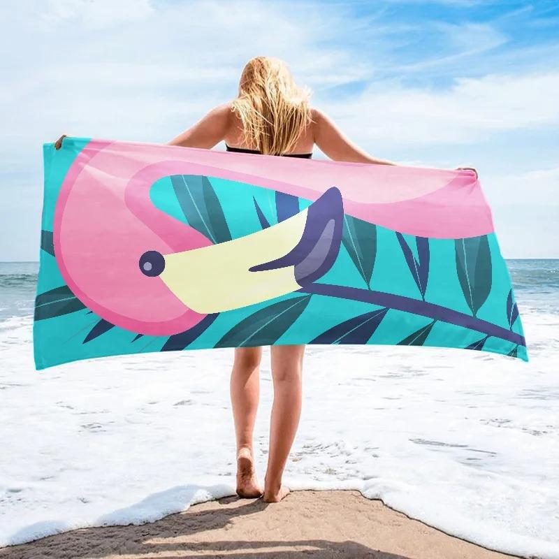 Bohemian Meeresschildkröte Strandtuch Farbverlauf Blau Mikrofaser Schnelltrocknend Sandfrei Weiches Badetuch Für Reise Yoga Camping