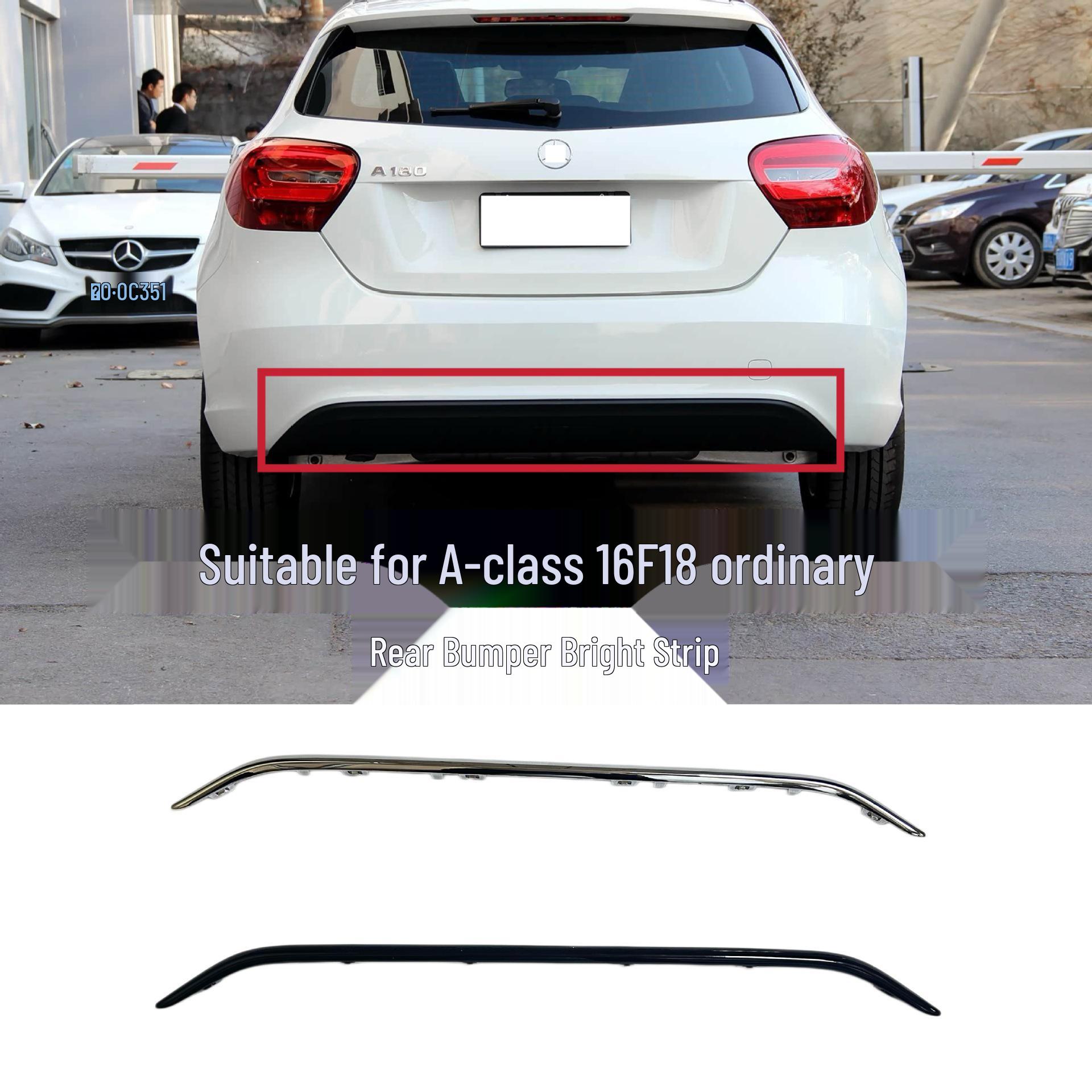 Mercedes W176 A-Class (2016-2018) Standard Rear Bumper Chrome Strip 1768852921 1768853121 Electroplated 1768852921