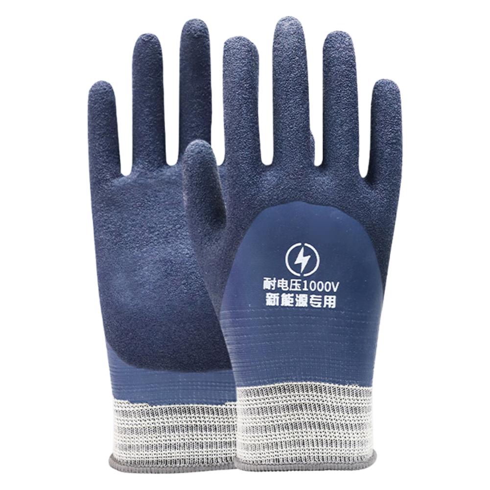 1/2Pairs Voltage Resistant Electrician Gloves 1000V Rubber Work Gloves Electrical Insulated Gloves Electricians Prevent Shock