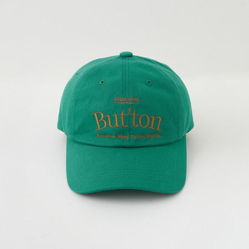 

But’ton Logo Lettering Ball Cap (Green) FREE