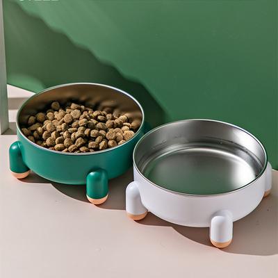 Cat Bowl High Foot Neck Protection Pet Bowl Stainless Steel Dog Bowl Dog Food Bowl Dog Bowl Pet Supplies Pet Bowl