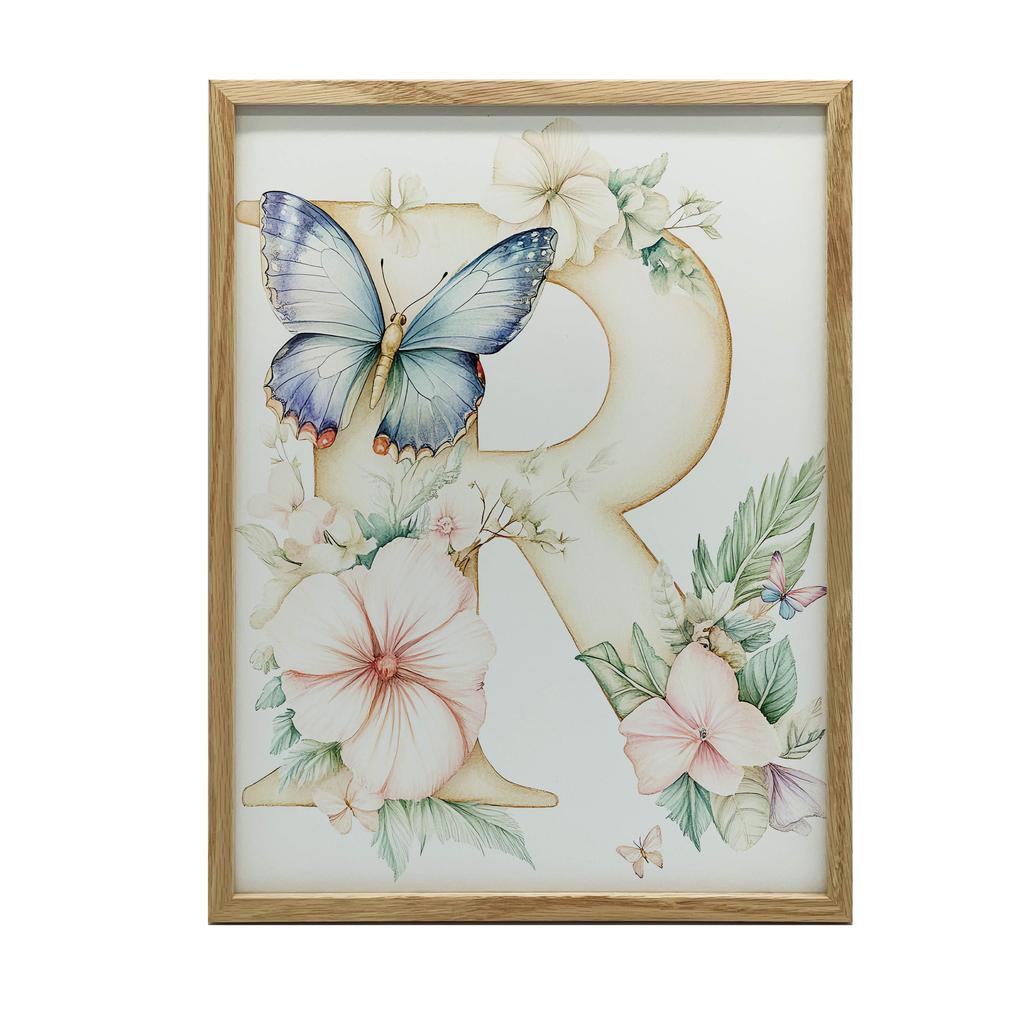 Plakat Kwiatowa Litera R Plakat Kwiatowa Litera R, 30X40 Cm, Bez Ramy, Płótno Premium Na Blejtramie