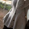 Cardigan Coat for Women Autumn Loose Long Sleeve Knit Cardigan V Neck Casual Solid Color Sweaters Jacket
