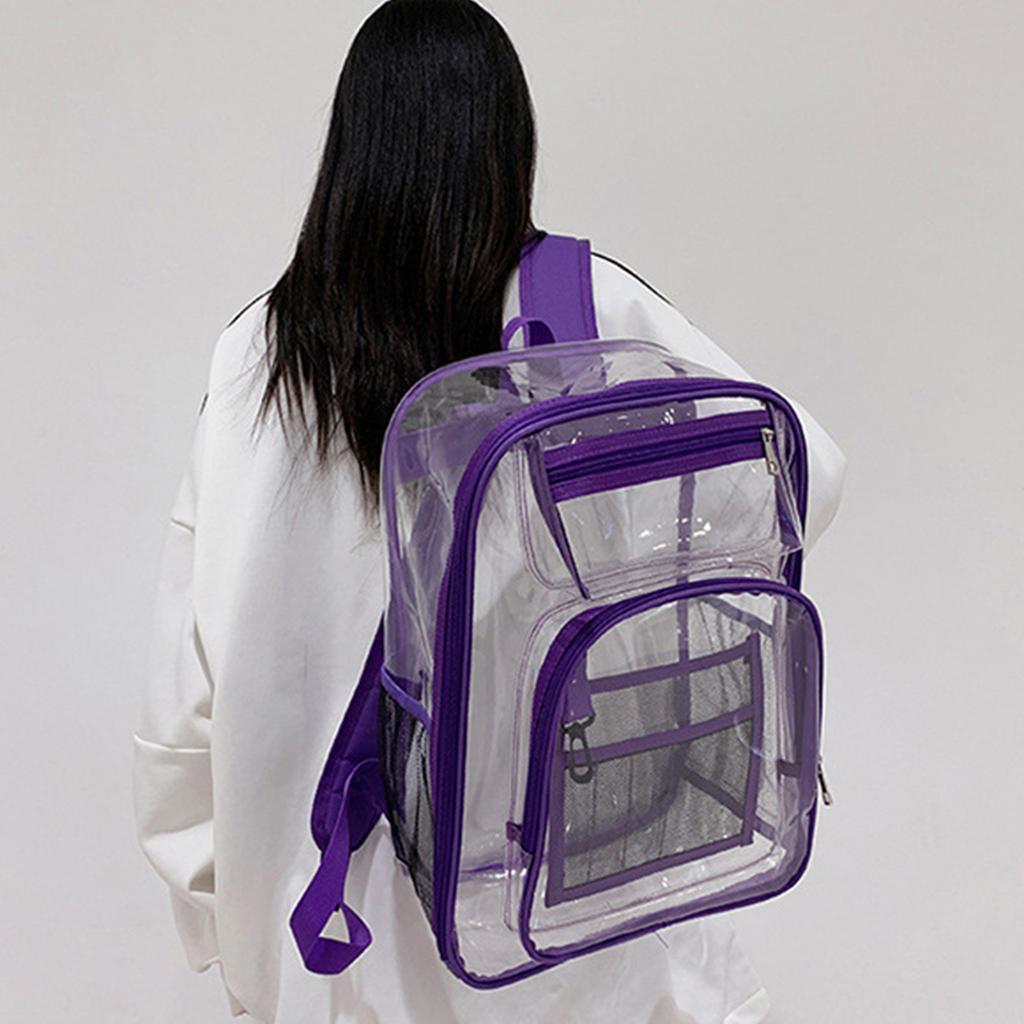 Stylish Clear School Backpack Laptop Backpack School Bag for Student Teenagers Large Capacity Travel Casual Book Bags