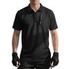 Men's Solid-color Classic Lapel Short-sleeved  Sporty Casual Shirt Top