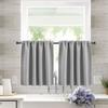 Durable Short Tier Curtains Pure Color Half Window Curtains  for Kitchen Cabinet Basement Campe