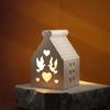 Flexible Silicone Mold for Candle Holder Hollow Out House Night Light Ornament Mould Decorative Resin Mold Handicraft