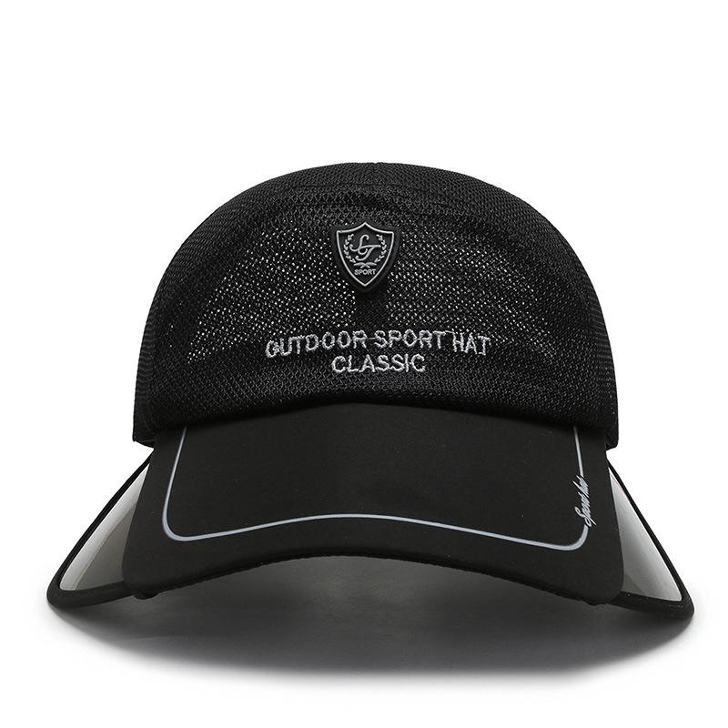 Hat Summer Outdoor Sunscreen Shade Mesh Hat Casual Sports Fashion Men's and Women's Baseball Cap Pull-out Brim