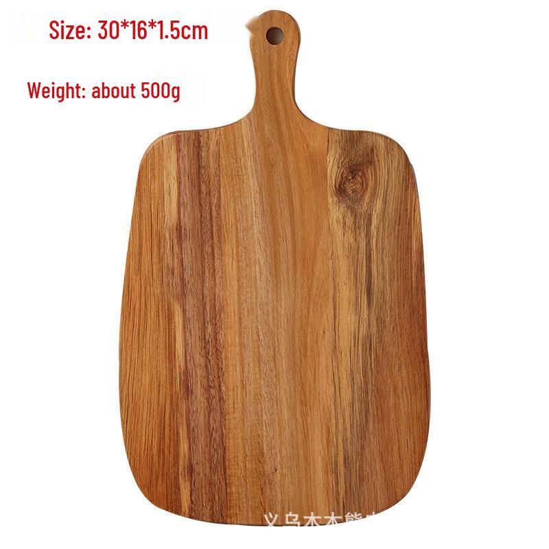 Acacia Wood Handle Cutting Board & Tray - Perfect for Pizza, Steak, Fruit, and Bread