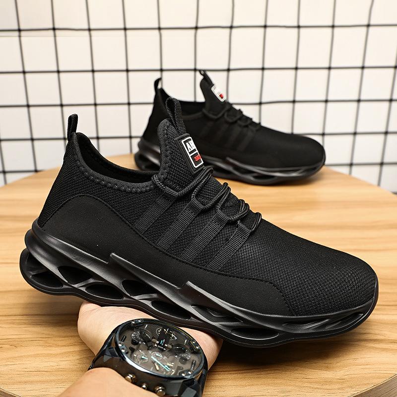New mesh breathable casual shoes lace-up fly-woven sports shoes ultra-light casual shoes 40