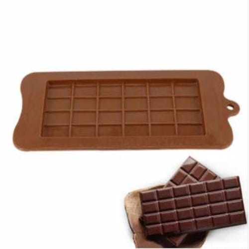 Silicone mold for chocolate bars, chocolate, and baked goods