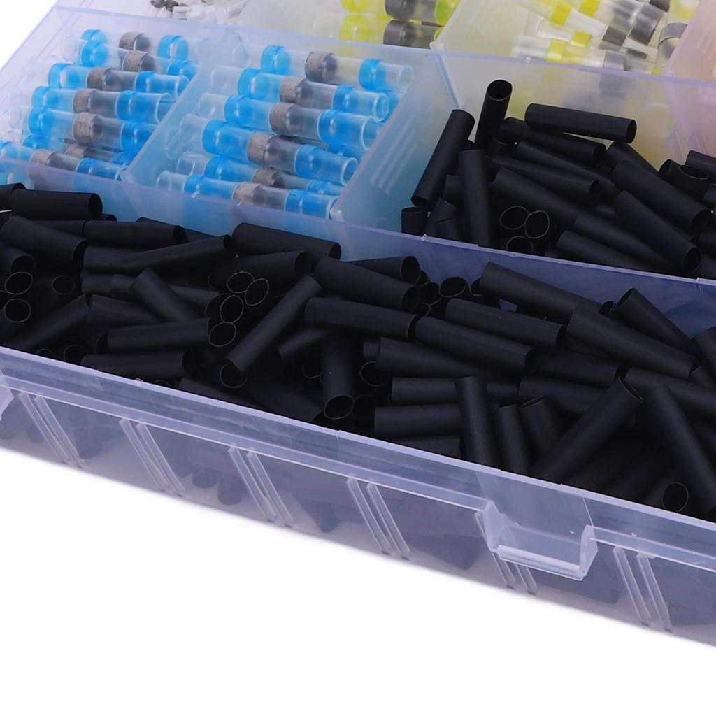 Heat Shrink Solder Seal Wire Connector Waterproofing Electrical Self Soldering Butt Splice Wire Terminal for Marine Automotive Boat Truck 600pcs