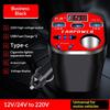 Multi-function Vehicle Power Inverter 12V/24V to 220V Power Converter LED Display Socket for Car Travel Camping Power Supply