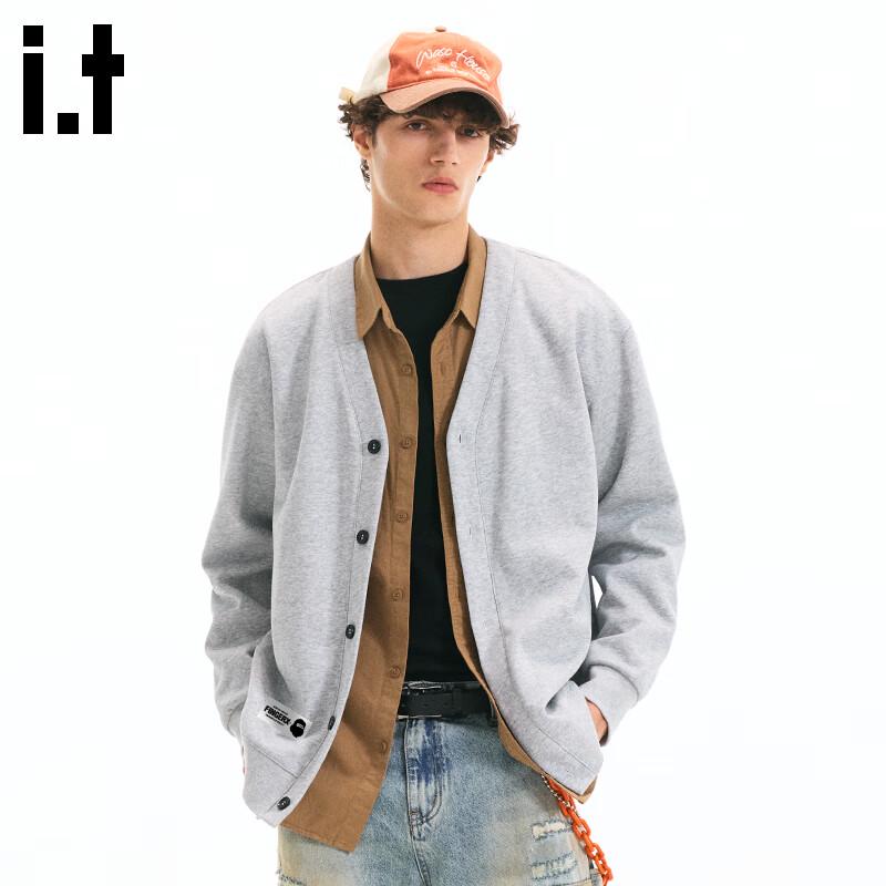 Fingercroxxit Unisex Loose Fit V-Neck Cardigan Sweatshirt