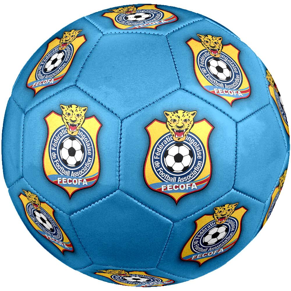 Congo DR national football logo Size 5 Soccer Ball, Machine-Stitched PVC, Durable & High Bounce, All Ages Fit, fan merchandise, matches & outdoor use.