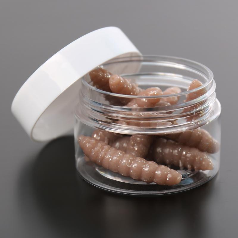 12Pcs Floating Worm Lures 1.1G/38Mm Trout Fishing Soft Lure Shrimp-Scented Bait Artificial Silicone Trout Plastic Baits