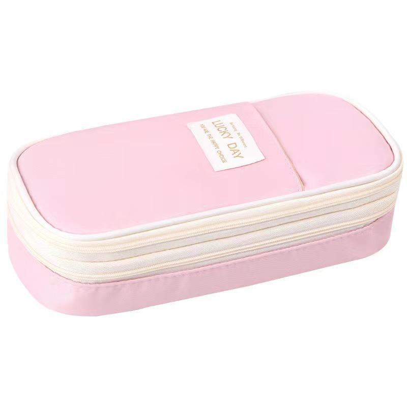 Large-Capacity Dirt-Resistant Pencil Case for Primary and Junior High School Girls - Stylish and Simple Design