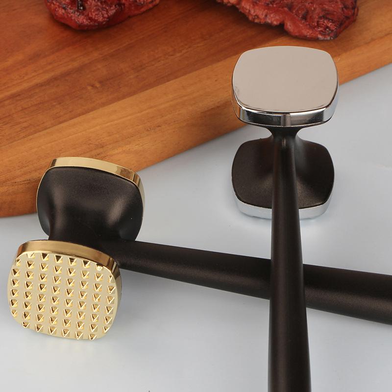 Heavy-Duty Kitchen Meat Mallet With Rubber Handle And Alloy Hammer Head For Easy Pounding And Tenderizing Of Meat