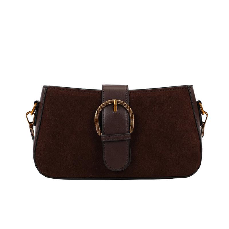 Retro Handbag: Niche Design Frosted Shoulder/Crossbody Bag