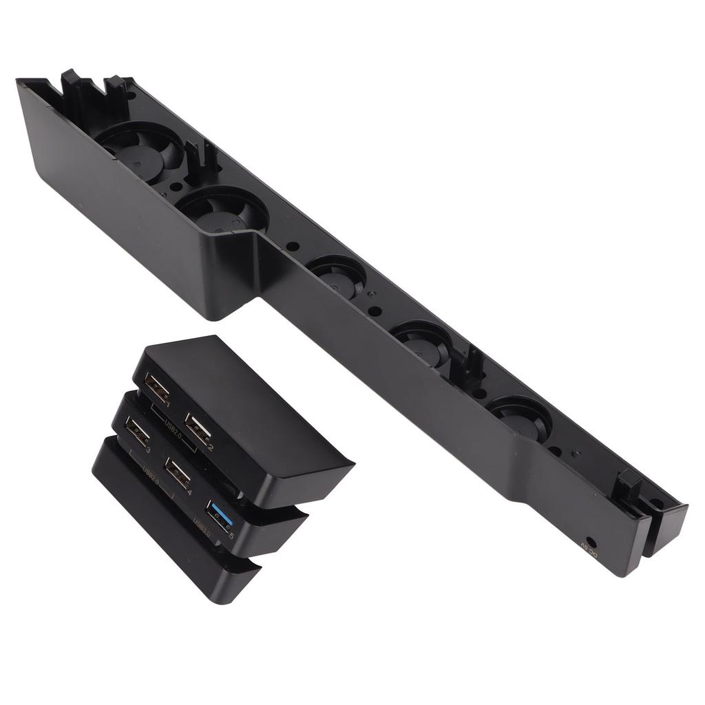 Game Cooling Fan 5 Fan Automatic External Gaming Console USB Cooler with HUB for PS4 Pro