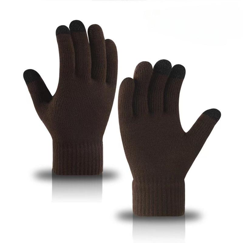 New Winter Men Knitted Gloves Touchscreen High Quality Male Mitten Thicken Warm Wool Cashmere Solid Women Business Gloves Autumn