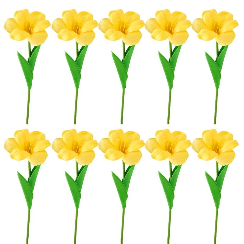 10Pcs Artificial Flower Bouquets Simulation Flowers Bouquets Arrangement for Wedding Party Home Garden Decoration
