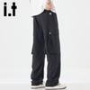 izzue it Men's Ice Silk Straight Cargo Pants