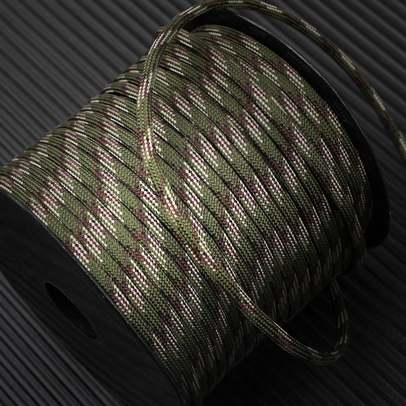 50M Militärstandard 9-adriges Paracord Seil 4mm Outdoor Fallschirmschnur Überlebensschirm Zelt Lanyard Band