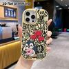 Phone Case: 2D Flat Design Suitable for iPhone 18 17 16 15 14 13 Pro Protective Case, Couple Style, Comes with a Letter Penguin, Christmas and Hallowe