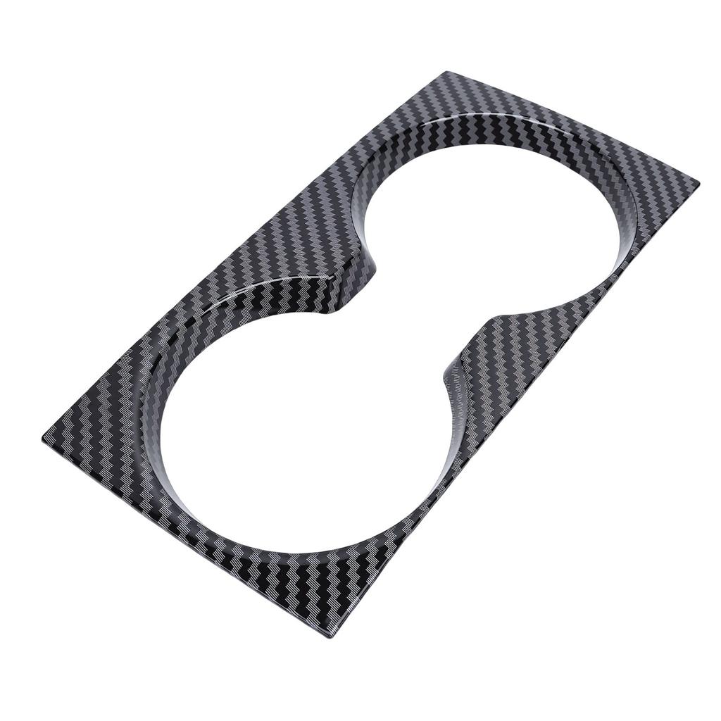 Water Cup Holder Panel Cover Trim Black Carbon Fiber Style Waterproofing Replacement for Mazda 3 2020