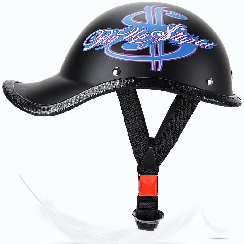 Cascos de motocicleta de media cara, unisex, estilo retro, anticolisión, para ciclomotor, scooter, casco abierto para motocicleta