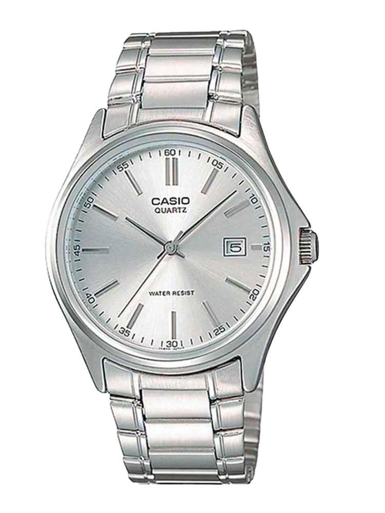 

Casio - Ремешок из нержавеющей стали, Серебристый циферблат, Женские кварцевые часы с датой MTP-1183A-7A серебряный