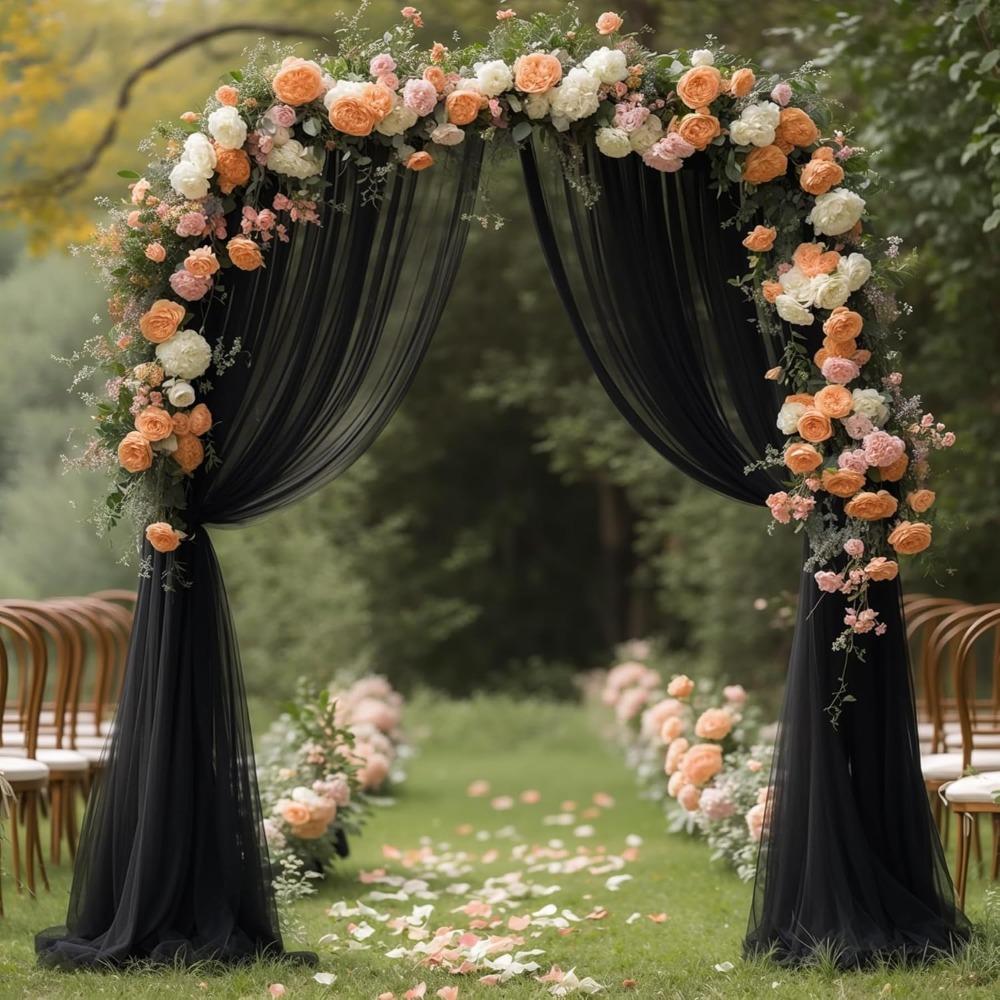 Width 160CM Wedding Tulle Arch White Pink Backdrop Fabric Arch Draping Fabric  Wedding