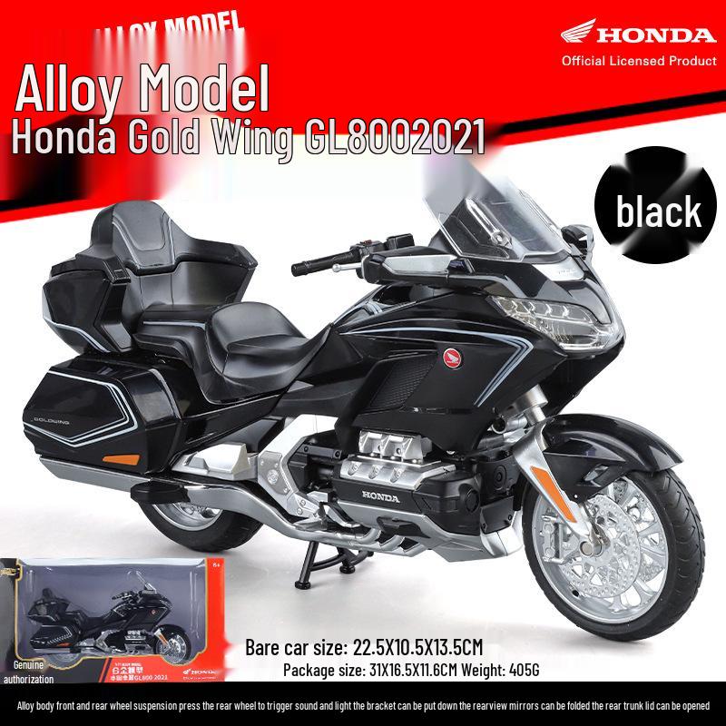 Black Mamba H9021 Honda Gold Wing 1/11 Scale Sound & Light Pull-back Alloy Model Toy