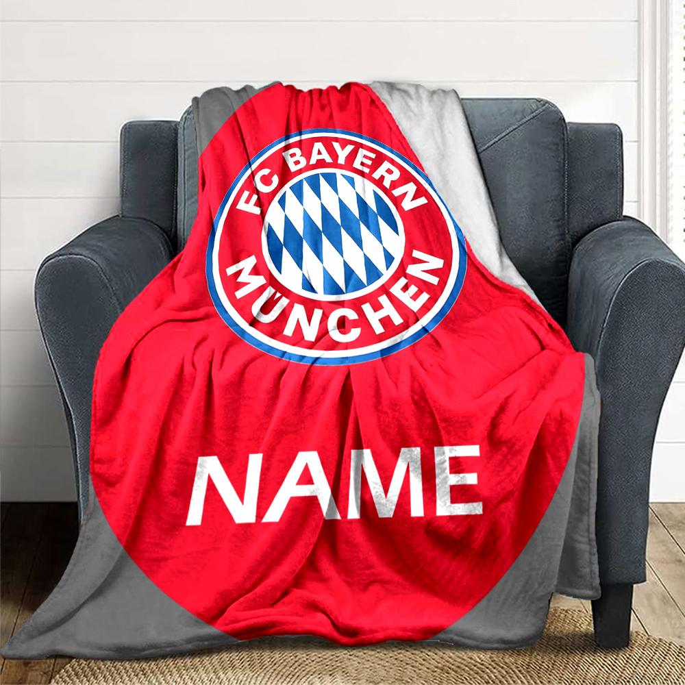 Custom Name "Juventus Crest Badge" Blanket for Couch & Bed, Plush Cozy Fuzzy Blanket Super Soft & Warm Blankets for Fall and Winter. 0908275