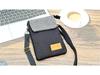 2023 New Solid Color Multi-Layer Canvas Crossbody Phone Bag - Simple, Small Crossbody Women's Bag