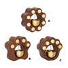 Paw Shaped Entering Bell Chimes Wood Shopkeeper Bell Outdoor Windchime Doorbell Shopkeeper Bell for Door Opening
