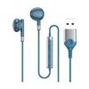 Earphones, Microphone, USB Wired Headset [2.3m] Earphones with Microphone, Callable, Volume Adjustment, HIFI Sound Quality, Telework, Web Meetings,