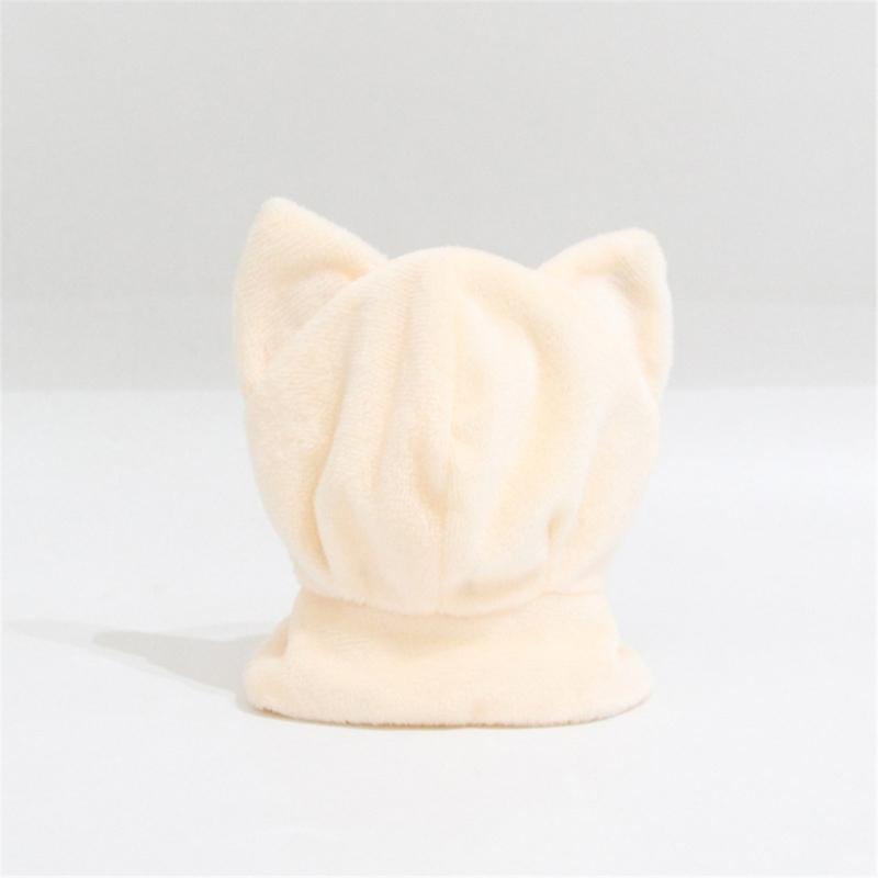 Soft Plush Dog Hooded Cloak For Kids Role Play Costume Accessory Thick PP Cotton Fill Doll Keychain Head Cover