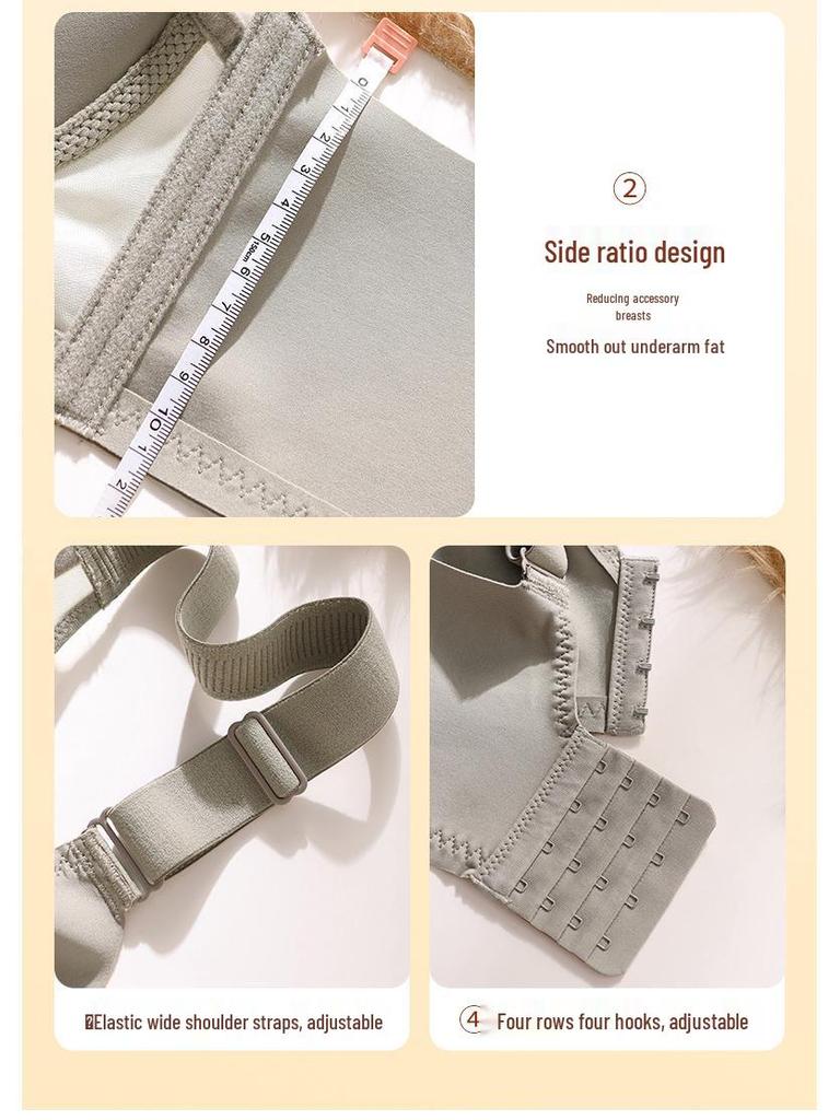 Cinema Uplift Bra: Push-Up, Anti-Sagging, Wire-Free, Side-Smoothing, Small Bust Enhancement, Red Lingerie