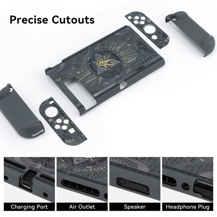 Coque de Protection - GEEKSHARE - Egypte - Antichoc - Anti-Rayures - Compatible Nintendo Switch/OLED